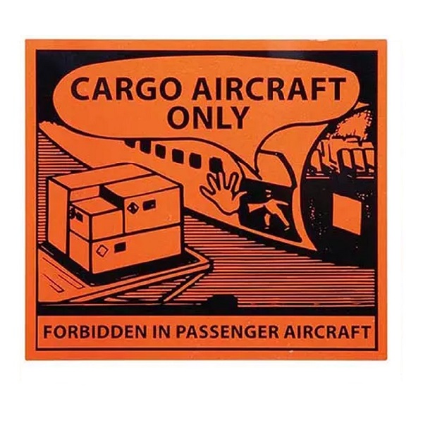 IATA DGR Handling Cargo Aircraft Only Label 12x11cm